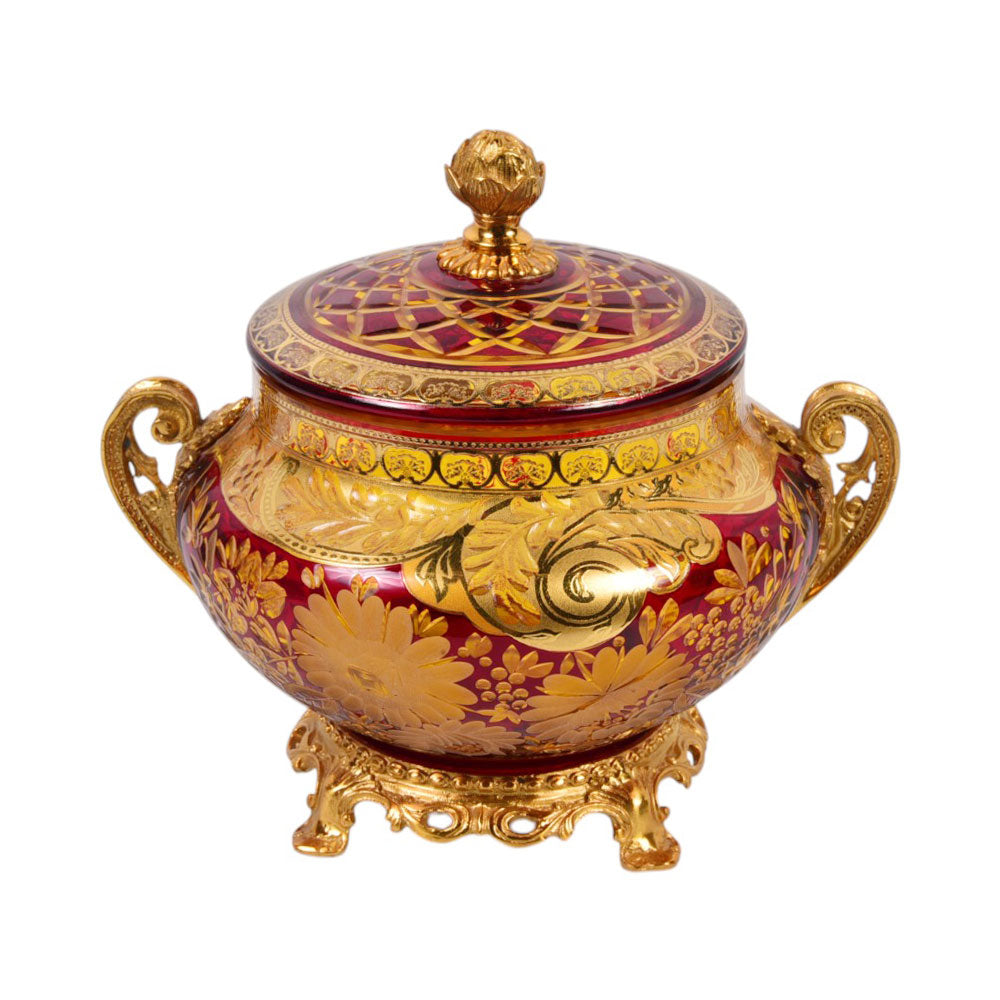 BOWL CANDY CRYSTAL BRASS IR H-50027-1 EAC-144A1-C59