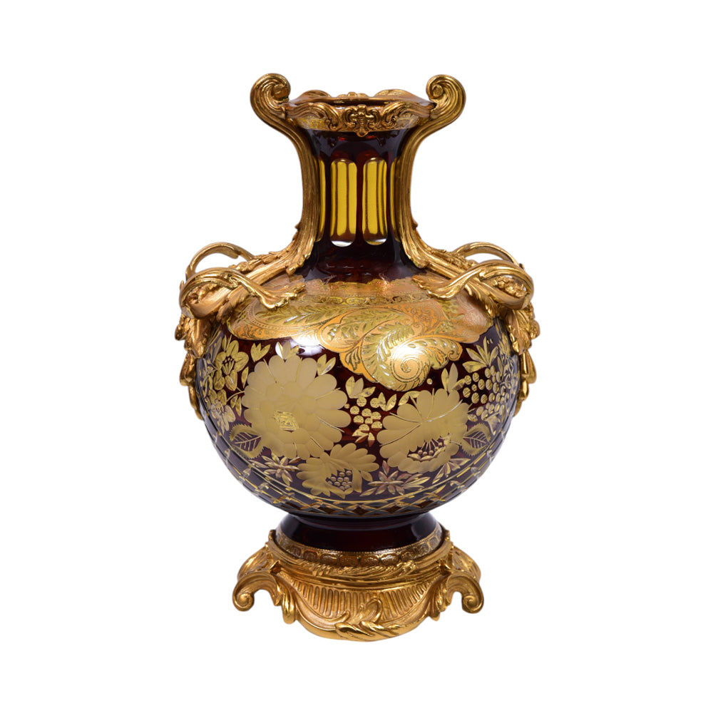 VASE CRYSTAL BRASS IR E21017-1 EAC-144A1-C38