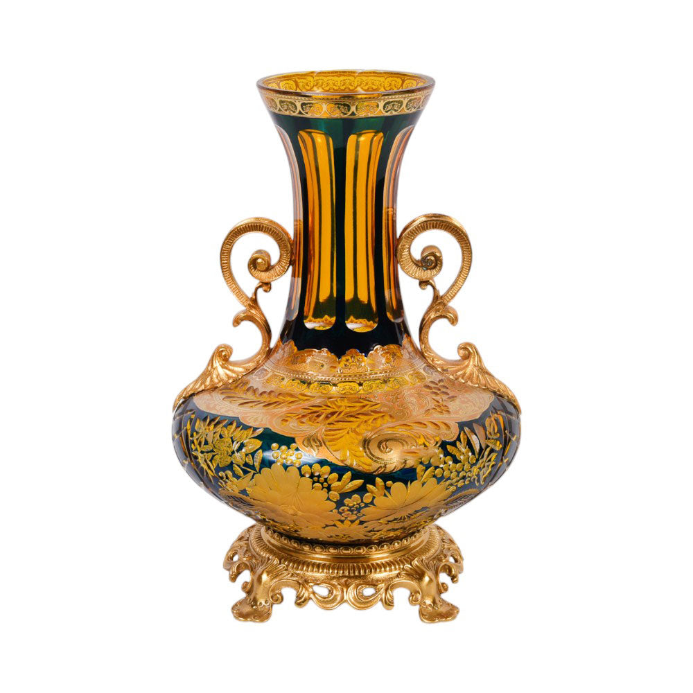 VASE CRYSTAL BRASS IR H-V40-1036 EAC-144A1-C58