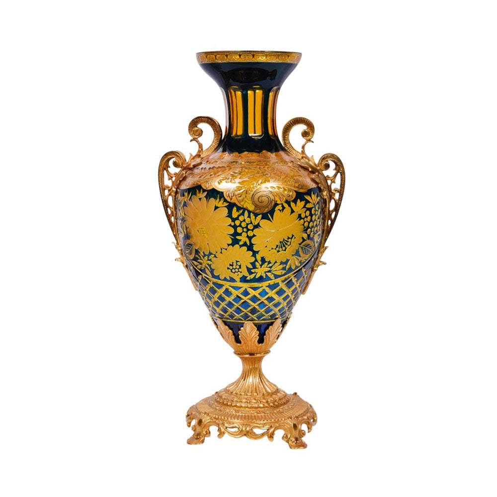 VASE CRYSTAL BRASS IR H-V38-1034 EAC-144A1-C58