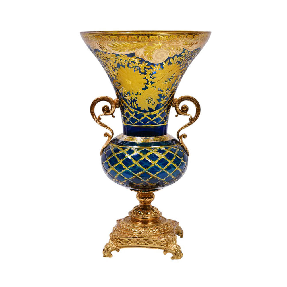 VASE CRYSTAL BRASS IR H-V41-1037 EAC-144A1-C58