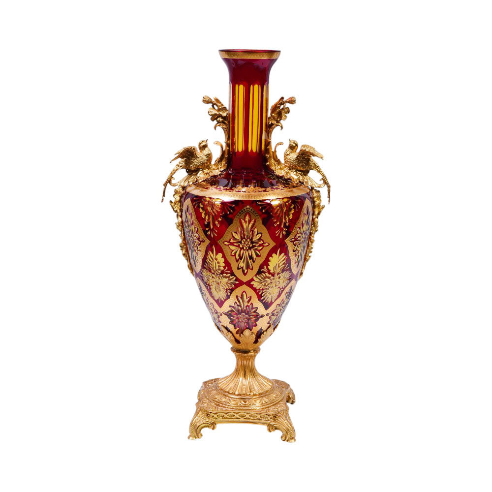 VASE CRYSTAL BRASS IR EV1041-1 EAC-151B1-C59