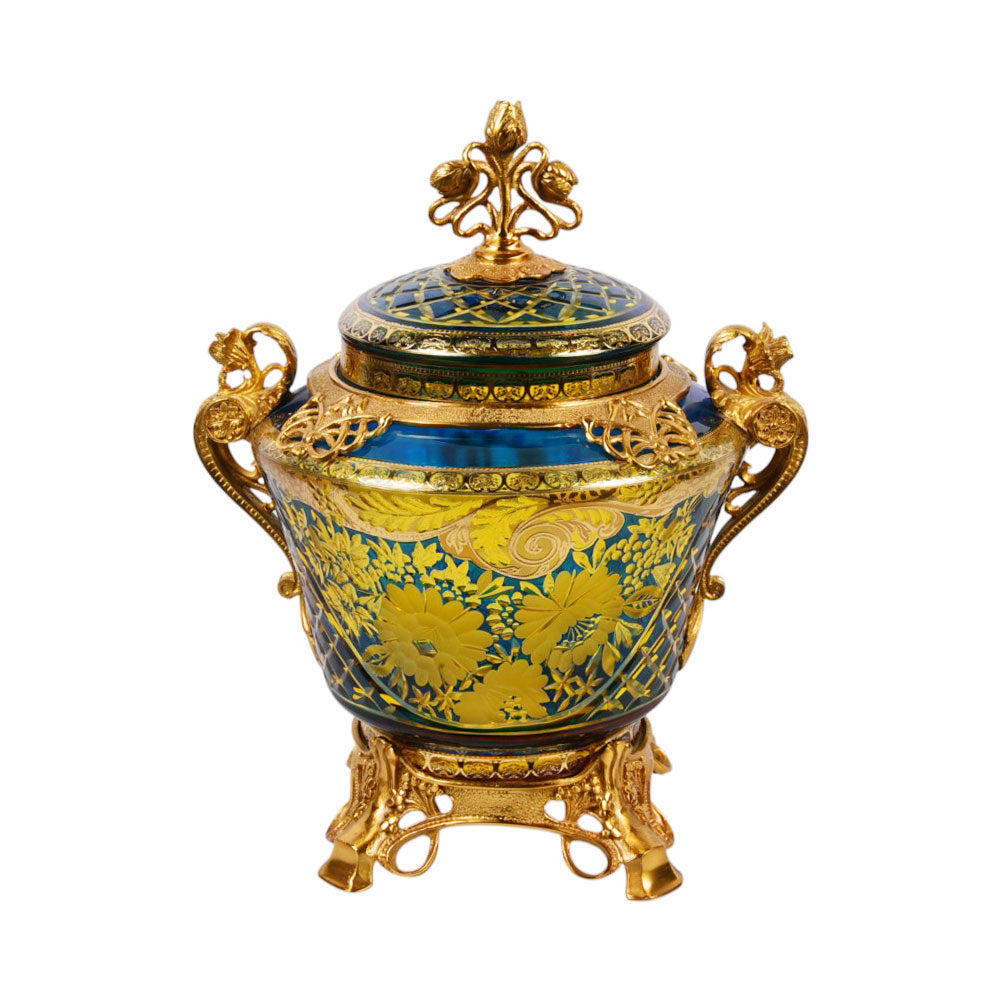 BOWL CANDY CRYSTAL BRASS IR EJ2042-1 EAC-146A1-C58