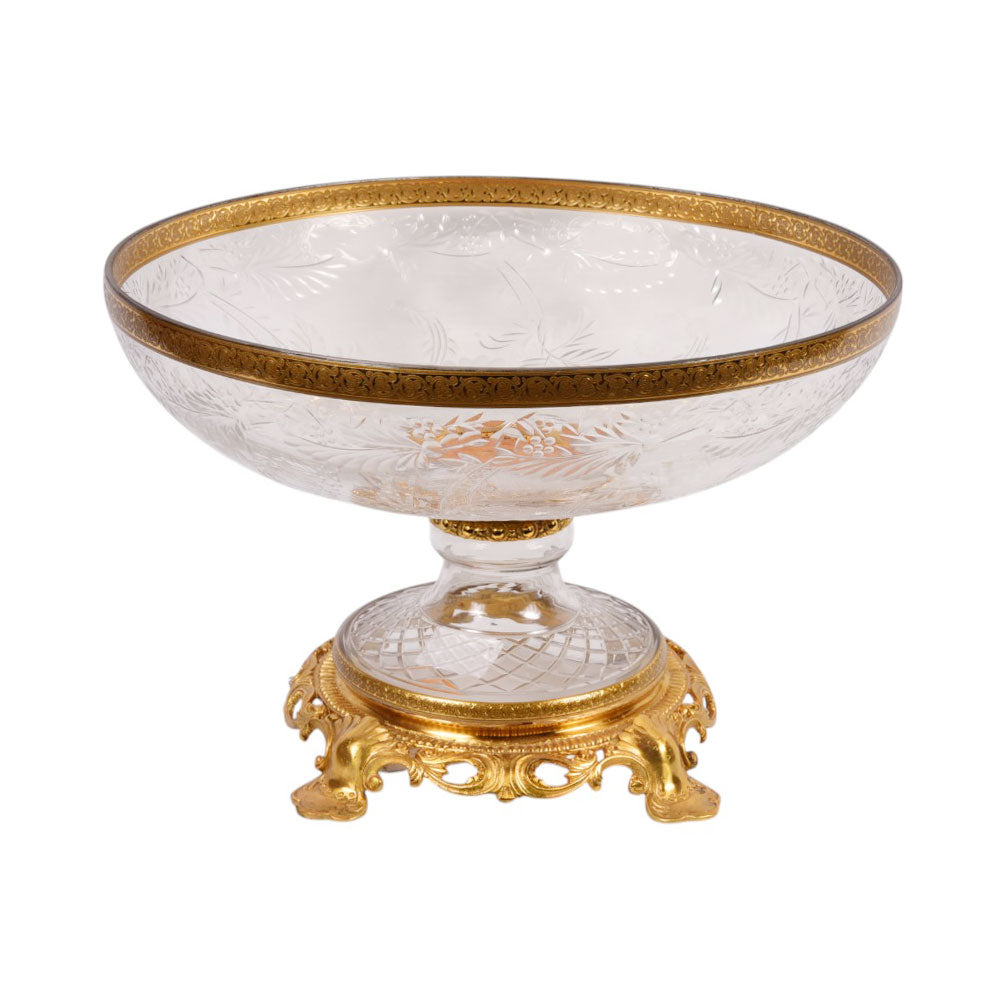 BOWL CRYSTAL BRASS IR E8-B3010-2 JSA03-20