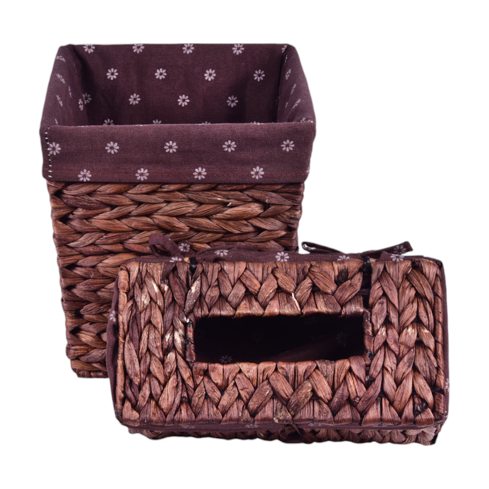 DUSTBIN & TISSUEBOX SET CANE IR Q-S2302TW G101-G103