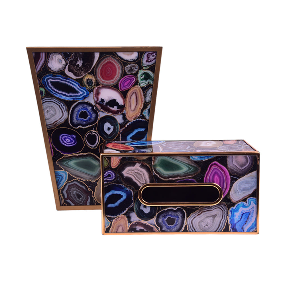 DUSTBIN & TISSUE BOX SET ITALIAN 99501