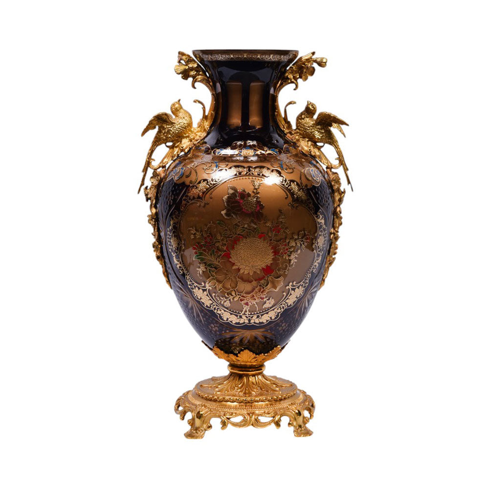 VASE CRYSTAL BRASS IR EV21015-4 PCT02-9