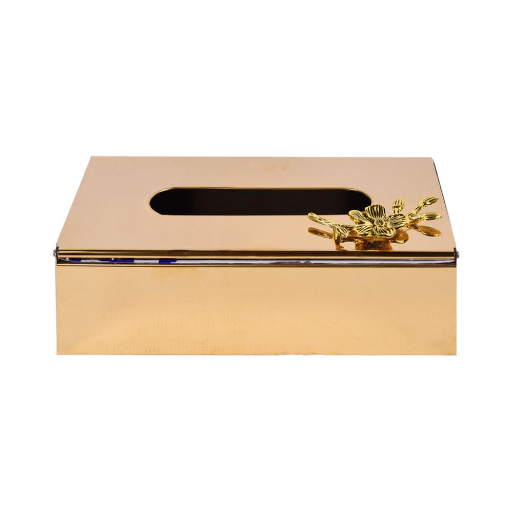 TISSUE BOX METAL GOLDEN 3178