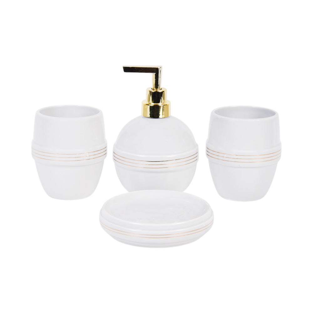 BATHROOM SET CERAMIC 4PC 19219-8