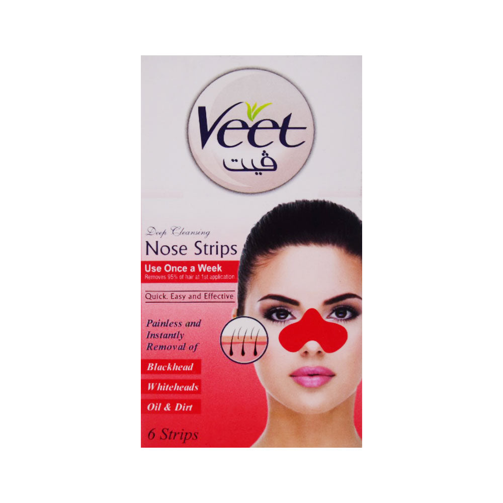 VEET NOSE STRIPS RED 6PCS