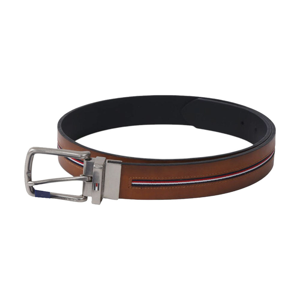 TOMMY HILFIGER MENS BELT 11TL02X212 TAN/BLK 34 IR