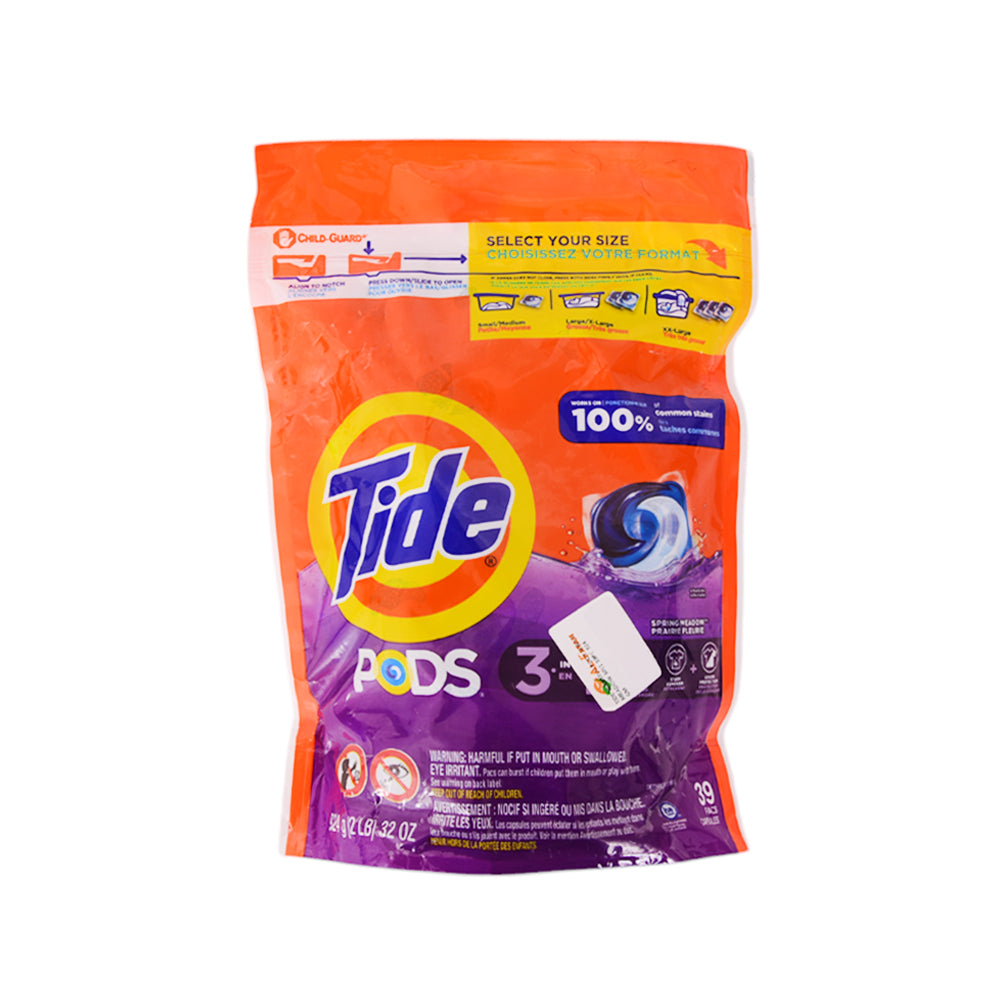 TIDE WASHING PODS SPRING MEADOW 3IN1 39PC 924 GM