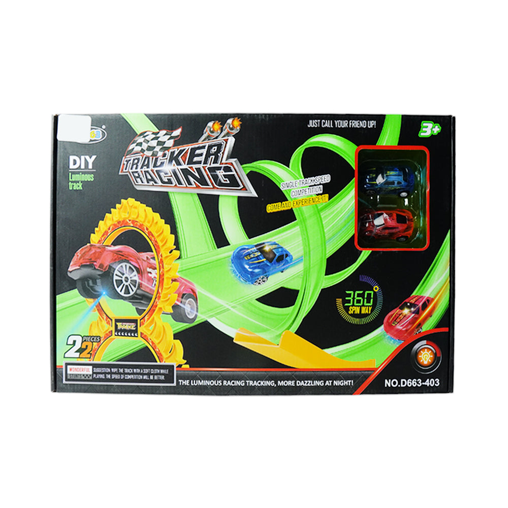 D663-403 DIY LUMINOUS RACING TRACK SET 22PCS