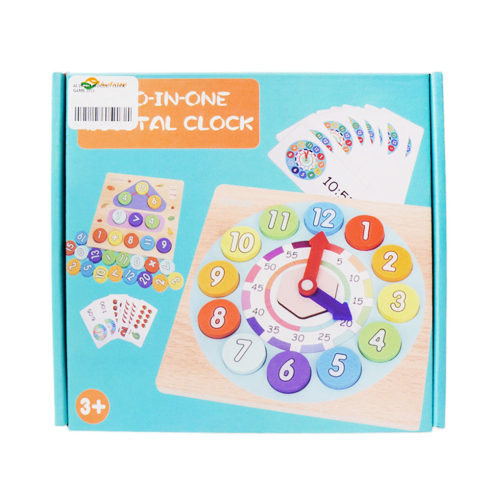 AI-24-217 WOODEN CLOCK GAME 2IN1
