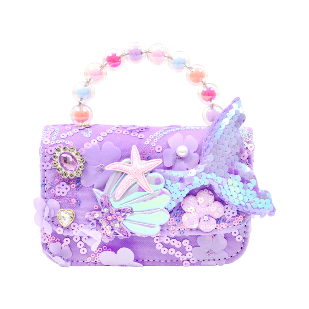 GIRLS FANCY CLUTCH PURSE PURPLE IR-25 001