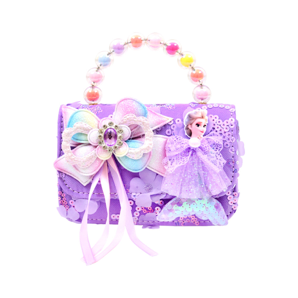 GIRLS FANCY CLUTCH PURSE PURPLE IR-25 002