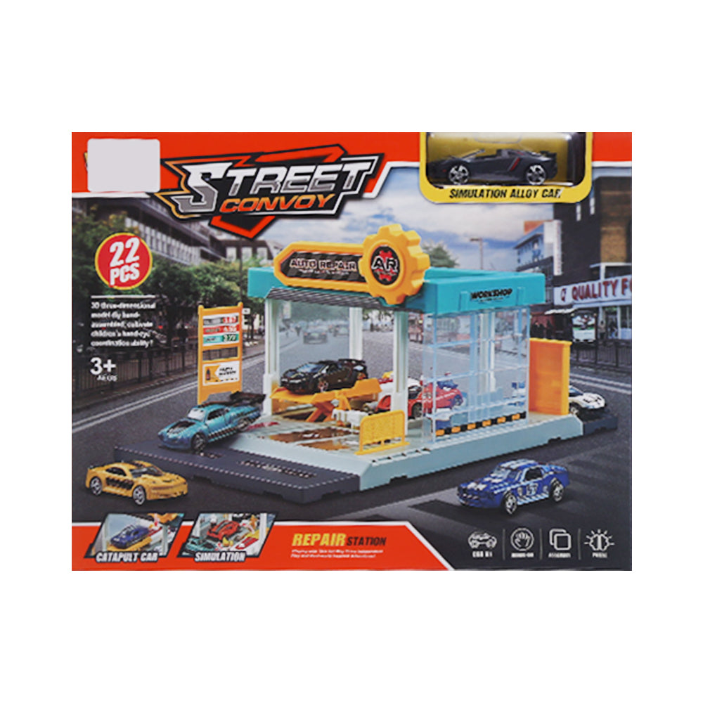 MH-172 STREET CONCOY CITY CAR PLAYSET 22PC A.I