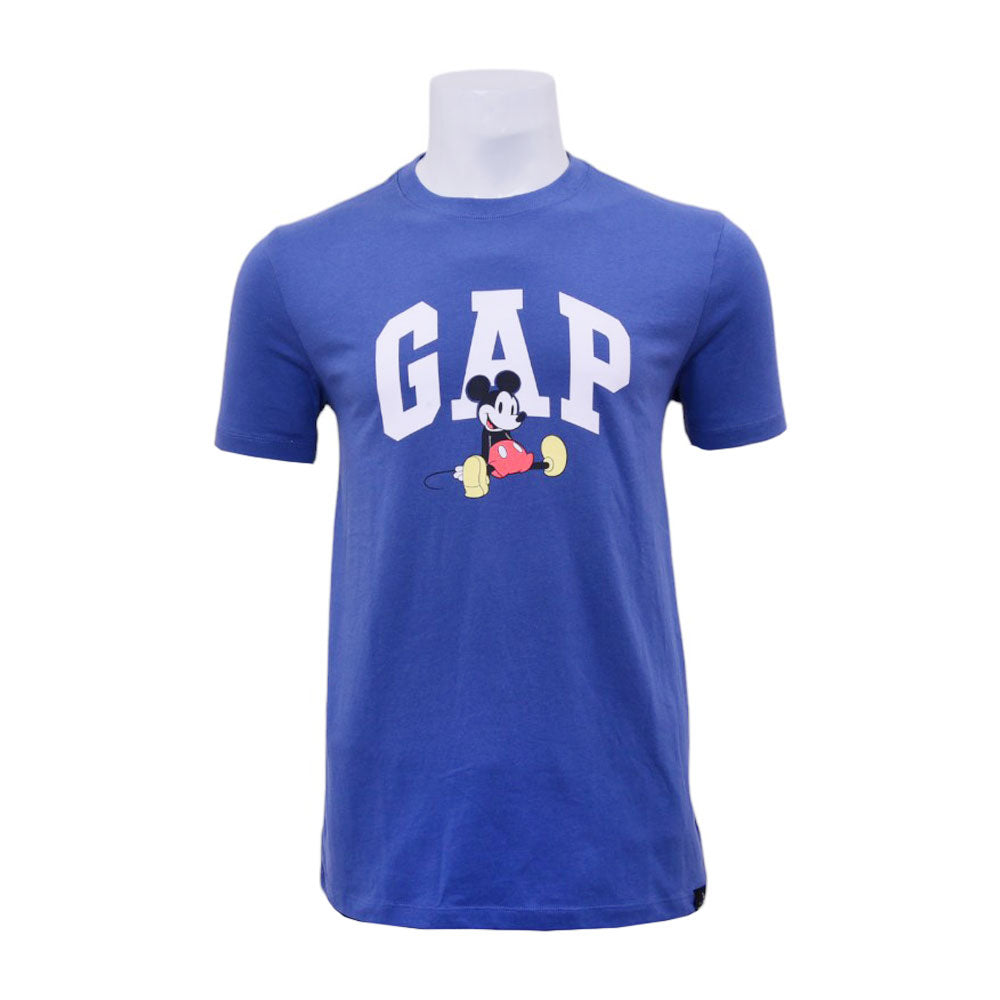 GAP MEN S/S R.NECK SHIRT 626446 BLU S (IRS)