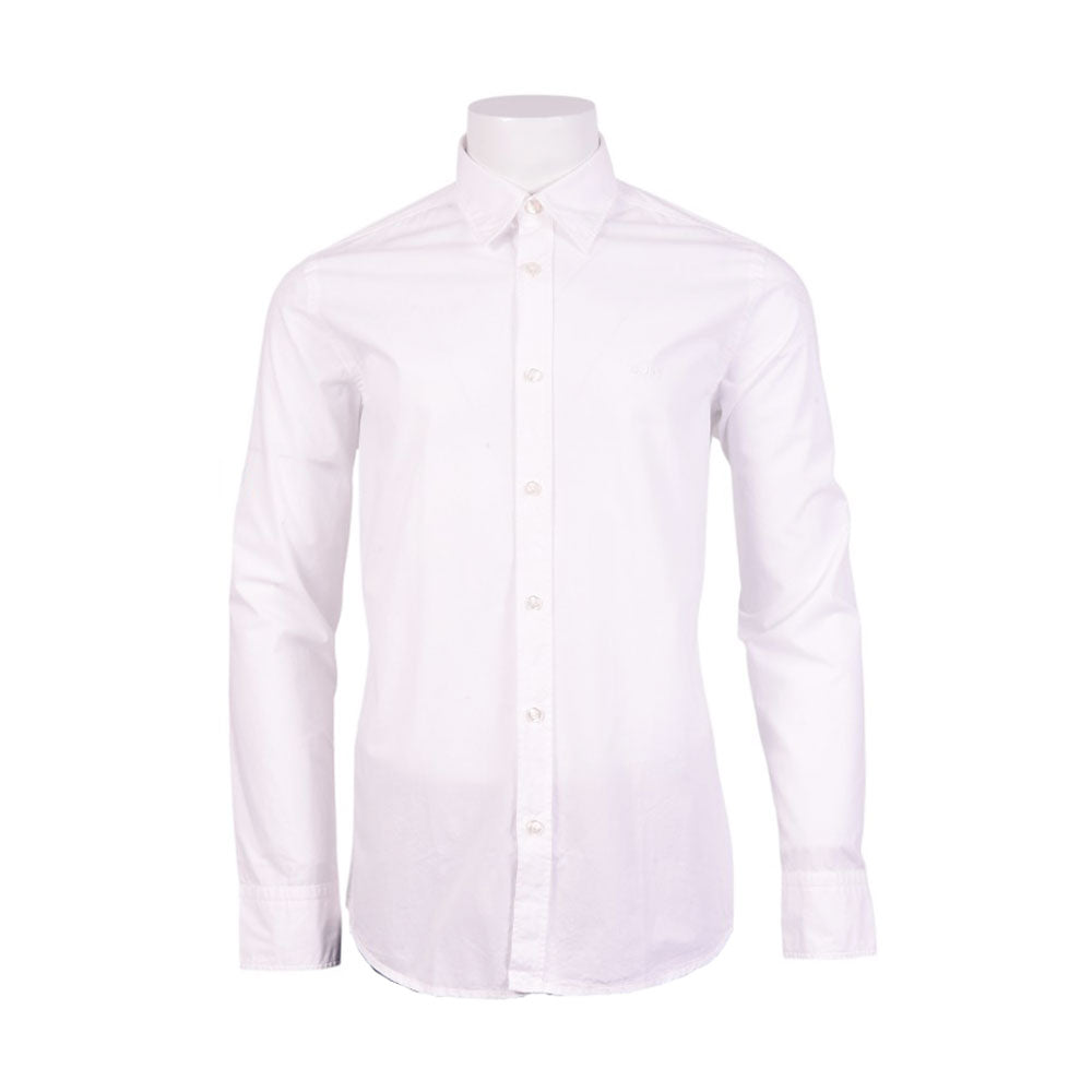 HB MEN L/S DRESS SHIRT 50518304-100 WHT M (IR)