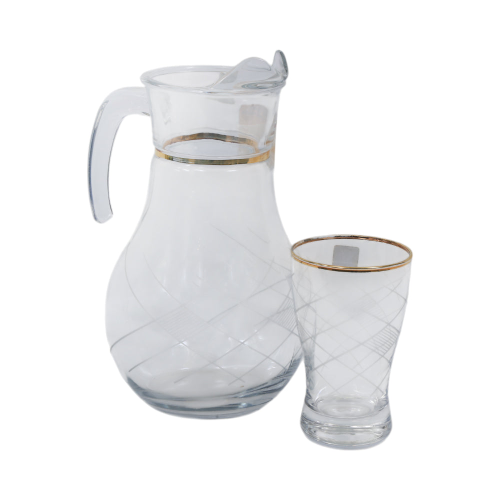 WATER SET 7PC PSB HAND CUT GOLD OPHELIA 96932-109