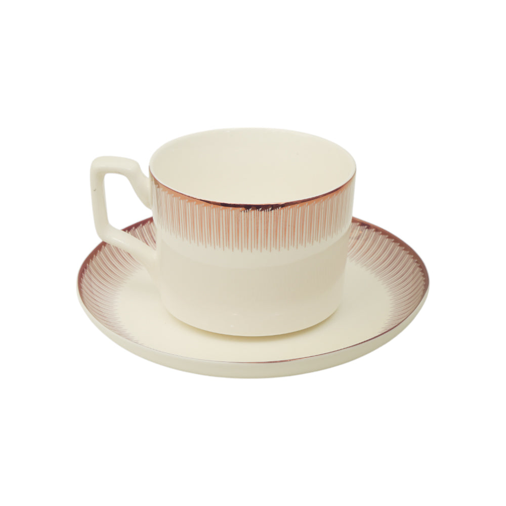 CUP SAUCER BONE CHINA SH141 02814 KF (Pack 6)