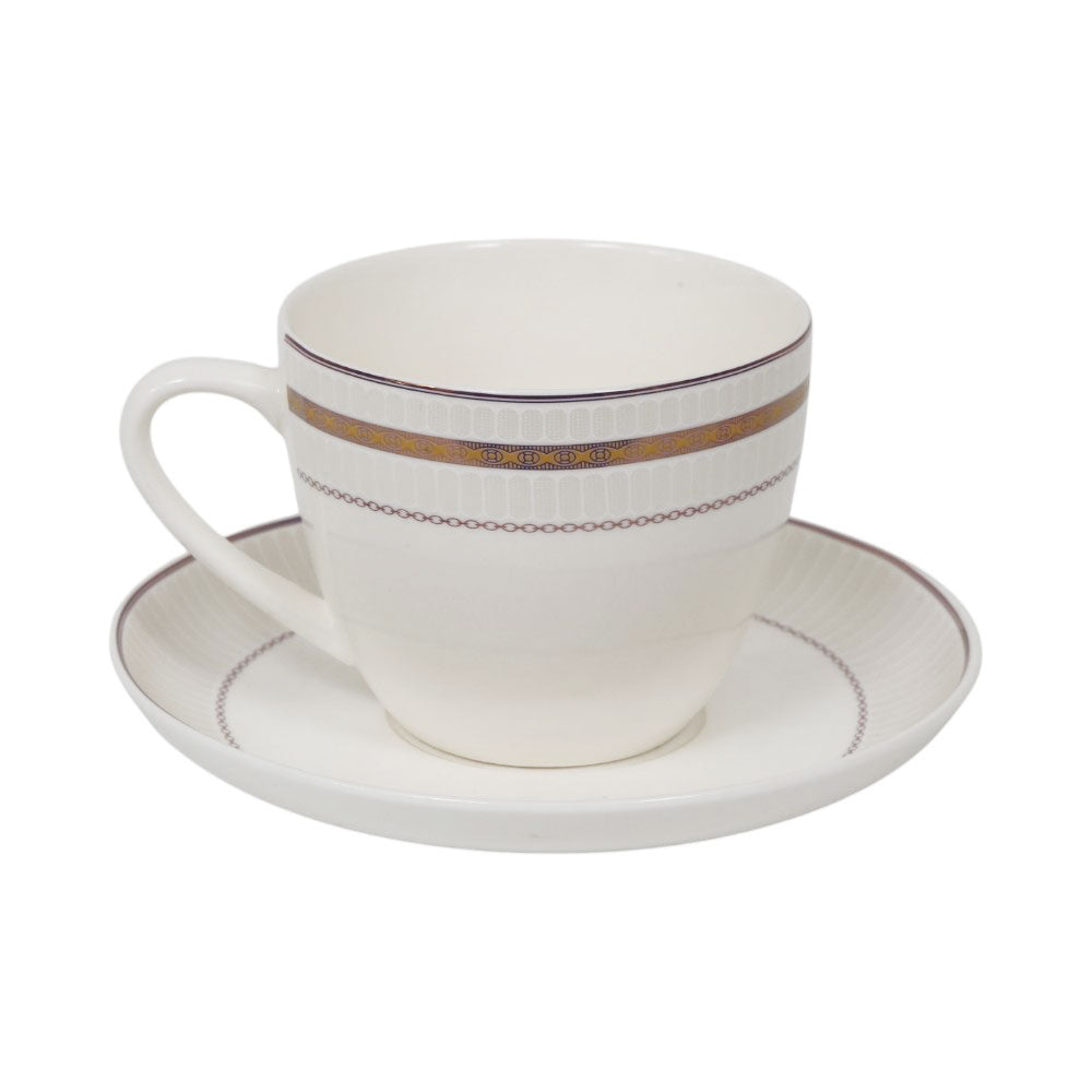 CUP & SAUCER BONE CHINA MORE & MORE YG001 AW (Pack 6)