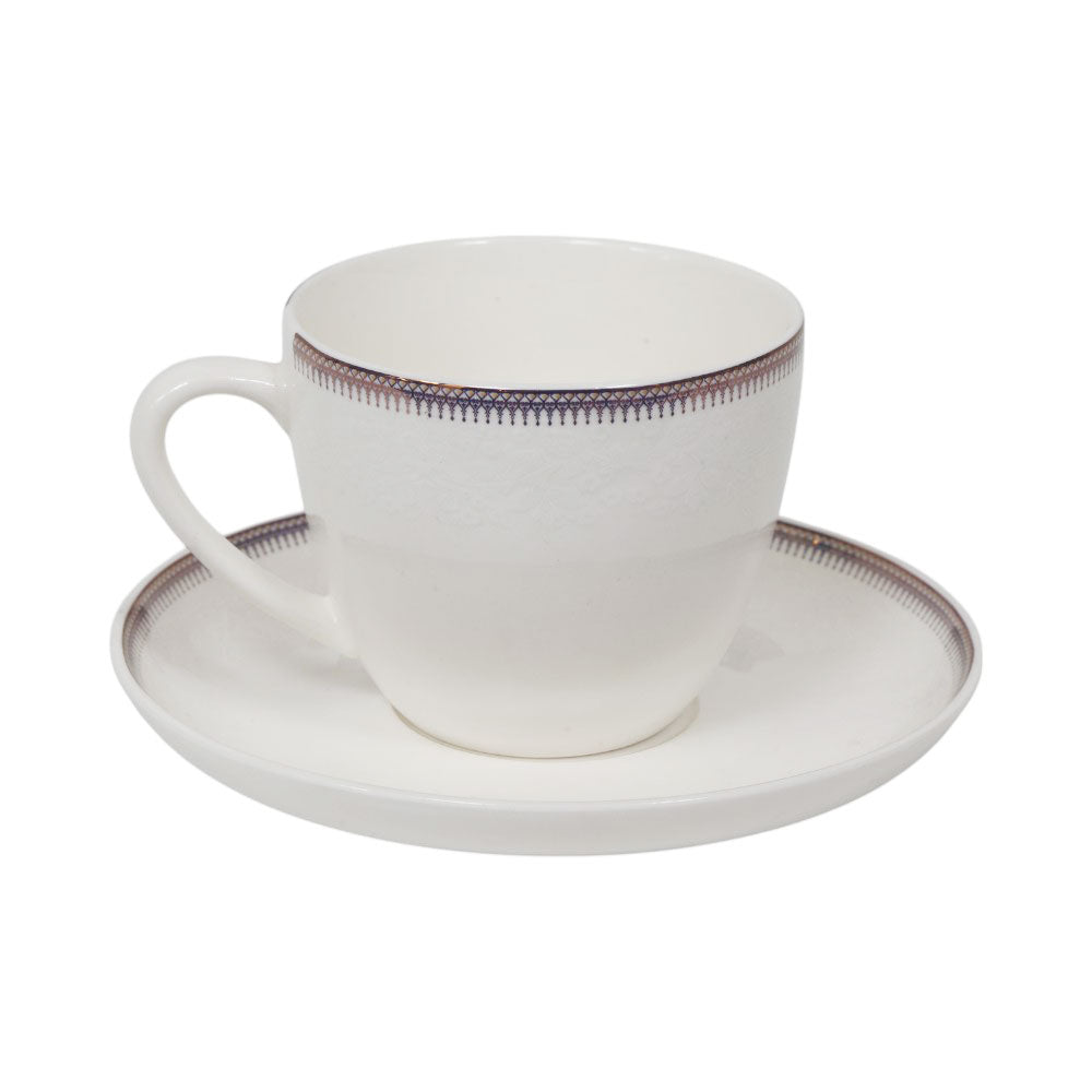 CUP & SAUCER BONE CHINA MORE & MORE YG012 AW (Pack 6)