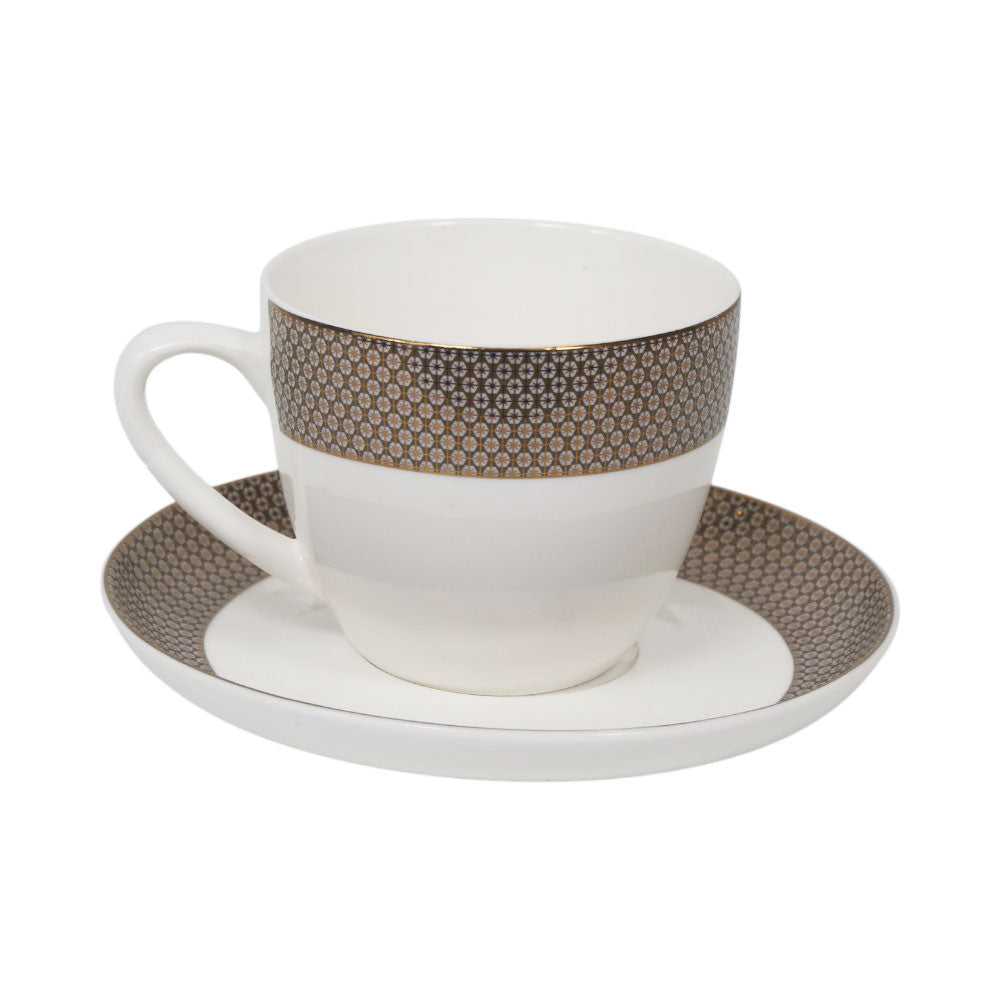 CUP & SAUCER BONE CHINA MORE & MORE YG008 AW (Pack 6)