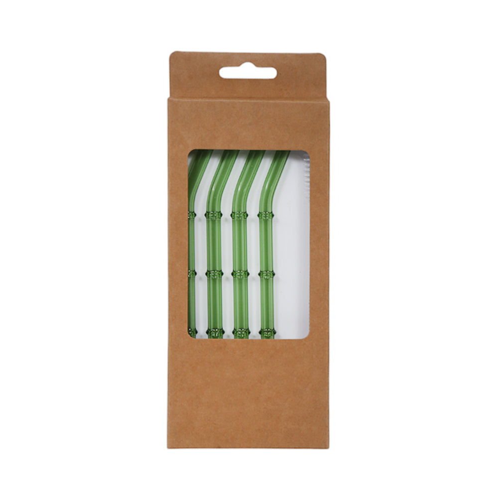 STRAW SET 5PC GLASS COLOUR 350 AE