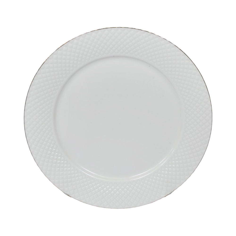 PLATE DINNER WHITE PORCELAIN 10.5 INCH IR U128-155