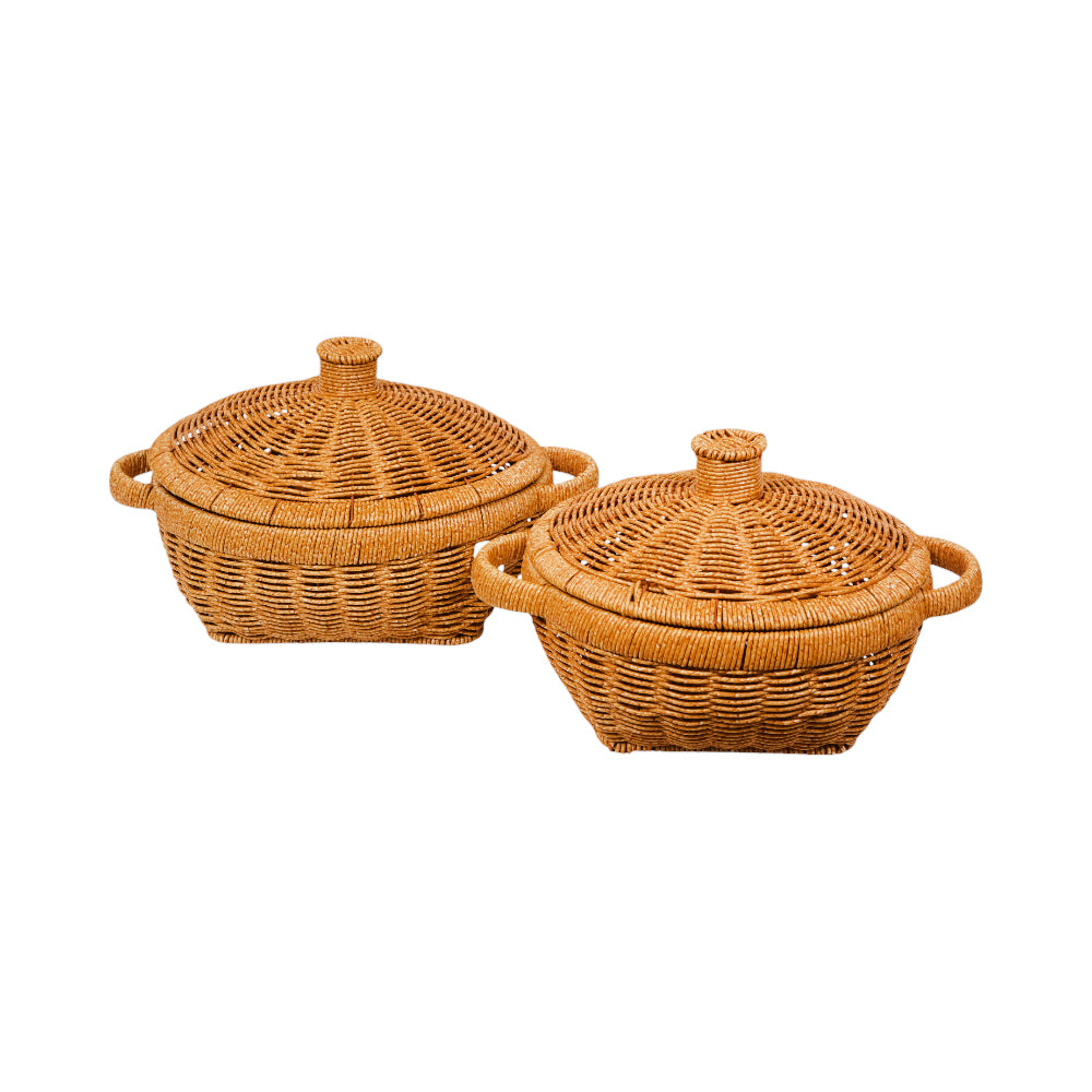 FRUIT BASKET SET 2PC CANE IR 981-19