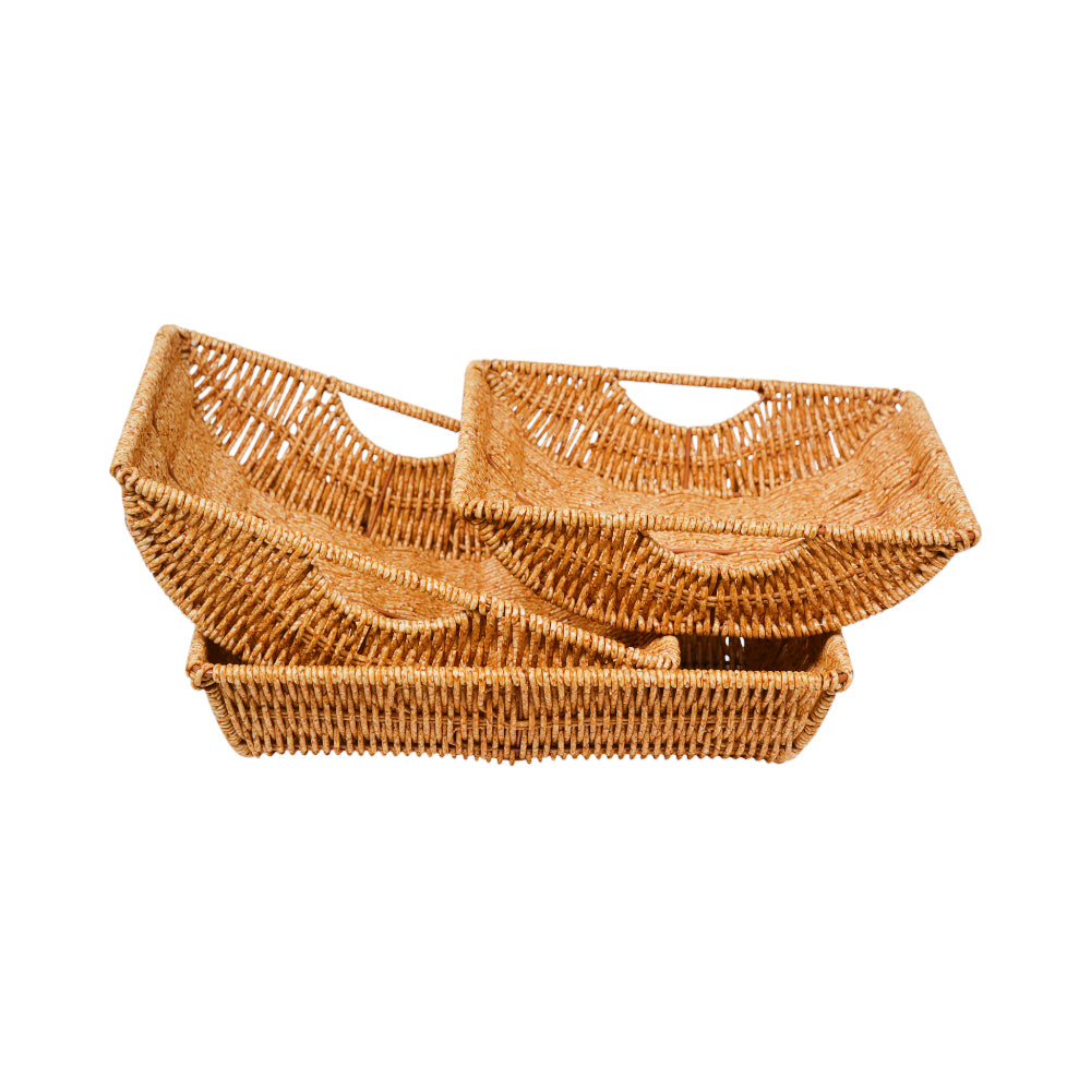 FRUIT BASKET SET 3PC CANE IR 981-21