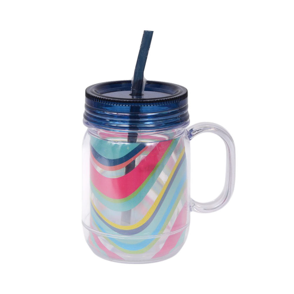 MUG WITH STRAW ACRYLIC IR ZSB020355/W50-59