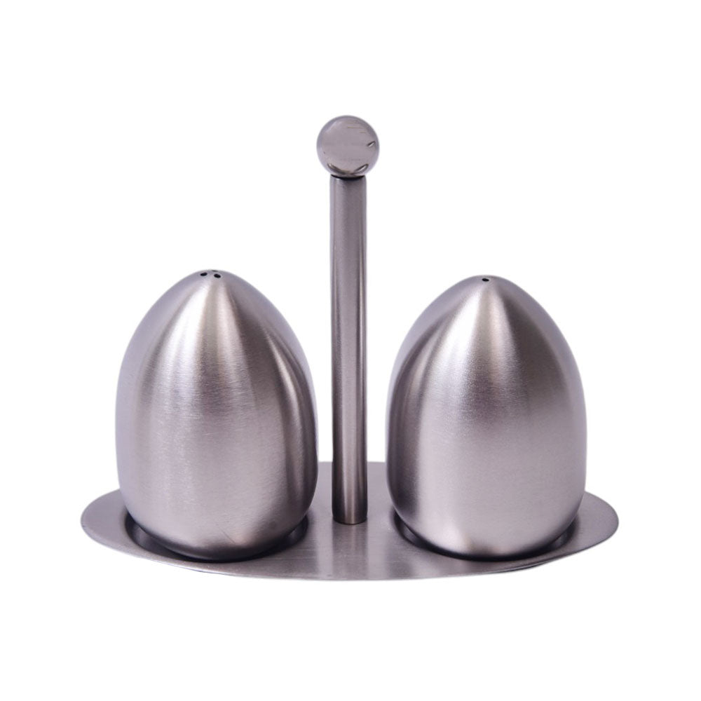 SALT N PEPPER SET 2PC STEEL IR B7710