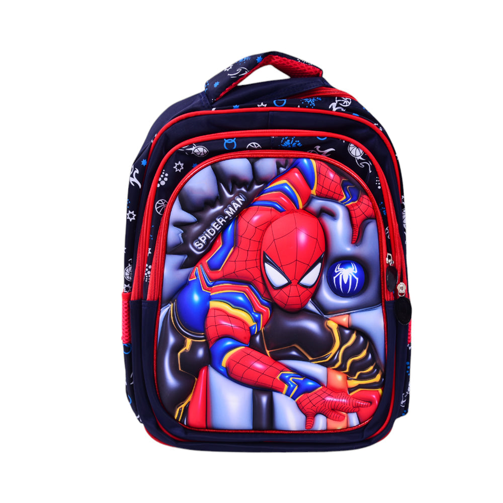 10862-13 KIDS SCHOOL BACKPACK SPIDERMAN EMBOSSED IR 16INCH