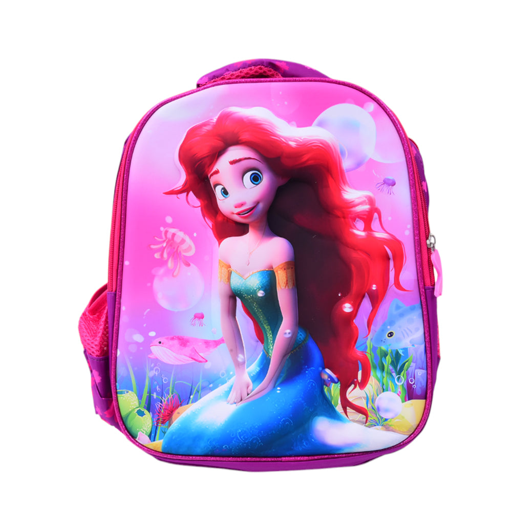 10862-10 KIDS SCHOOL BACKPACK MERMAID EMBOSSED IR 12INCH