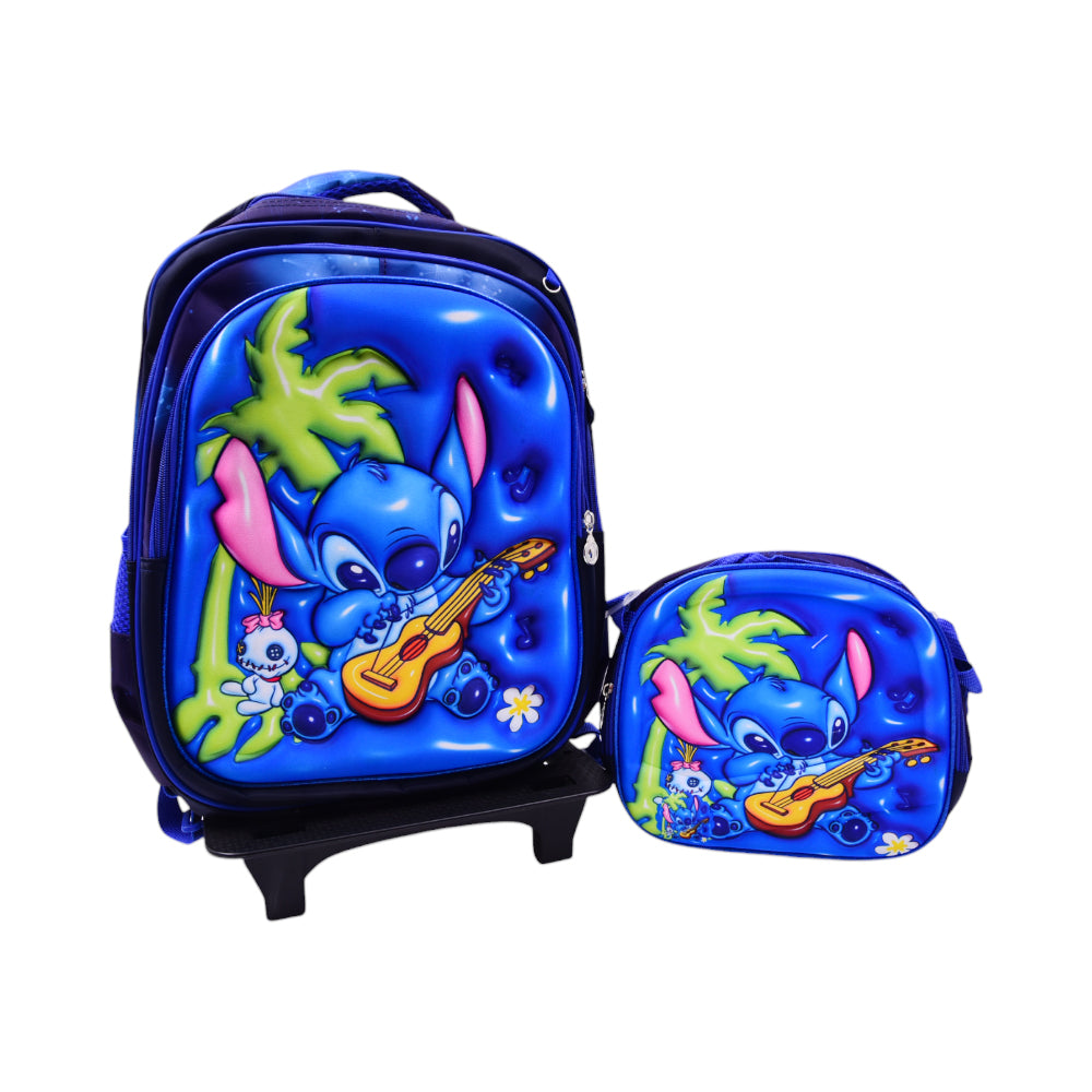 BC-1 KIDS SCHOOL BAG W-TROLLEY EMBOSSED ASST IR 16INCH