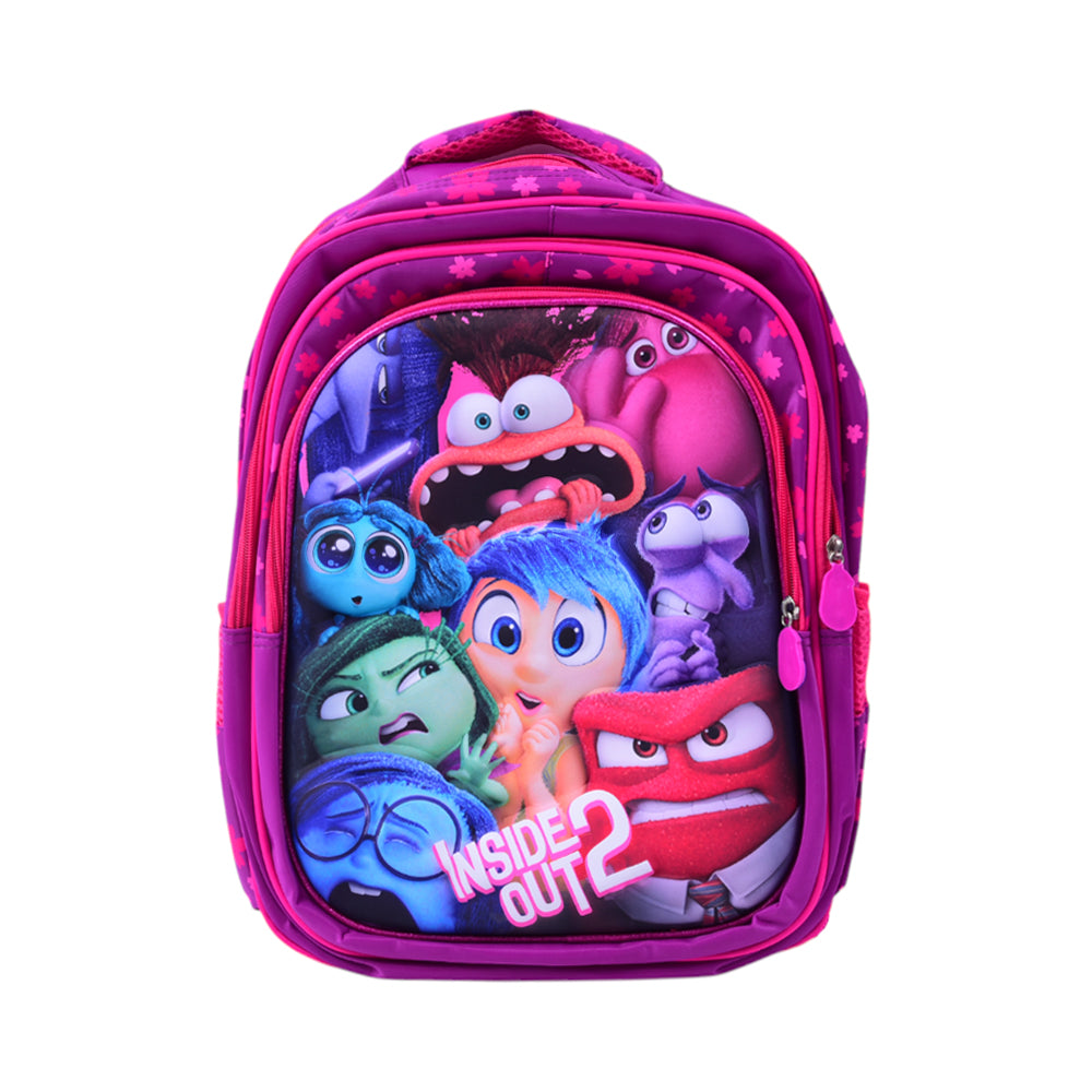 10862-16 KIDS SCHOOL BACKPACK INSIDE OUT 2 EMBOSSED IR 16INC