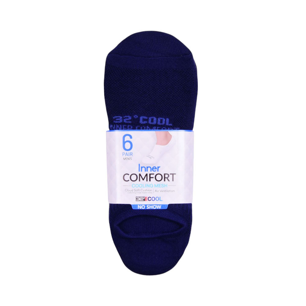 COOL 32 MEN NO SHOW SOCKS P-6 TMBASS26SRT-710 MULTI L (IR)