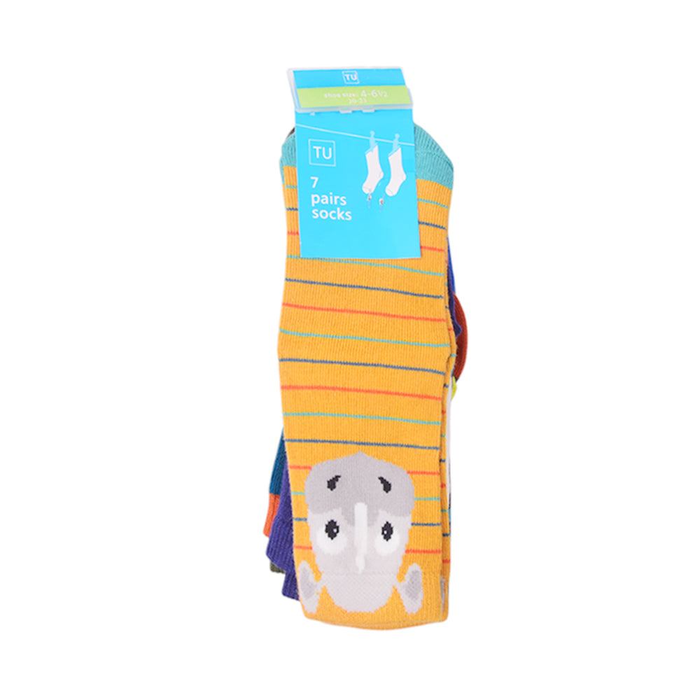 BOYS SOCKS PACK OF 7 CHI MZW-25 4-6 YEAR RMB112