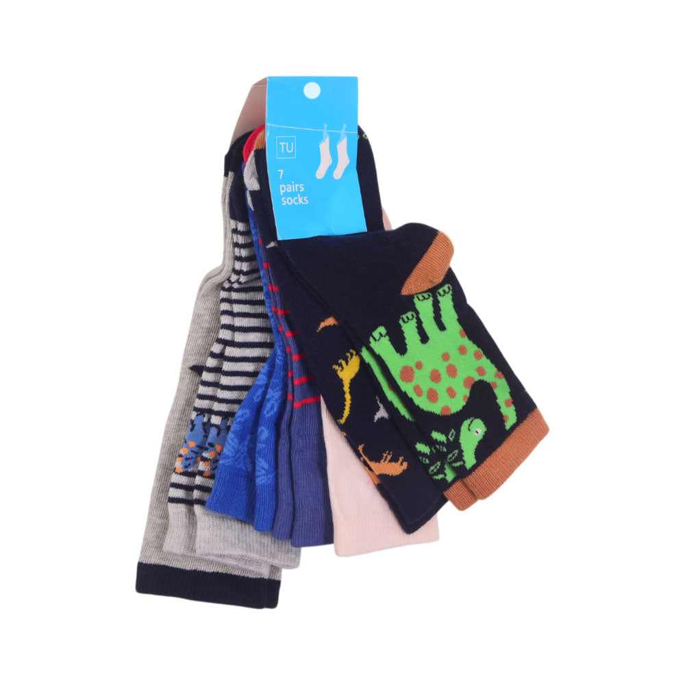 BOYS SOCKS PACK OF 7 CHI MZW-25 6-8 YEAR RMB112