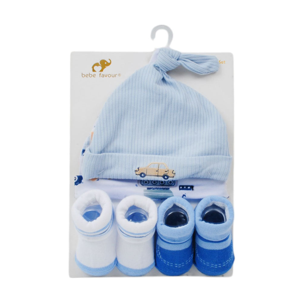 BABY 2PC CAP W-2PAIR BOOTIES MZW-25 JD-10