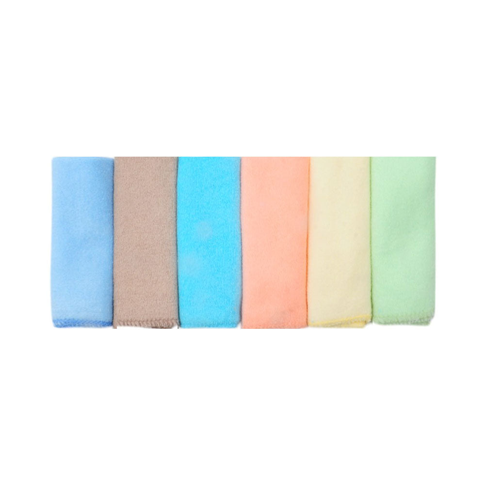 BABY FACE TOWEL PACK OF 6 PLAIN COLOR MZW-25