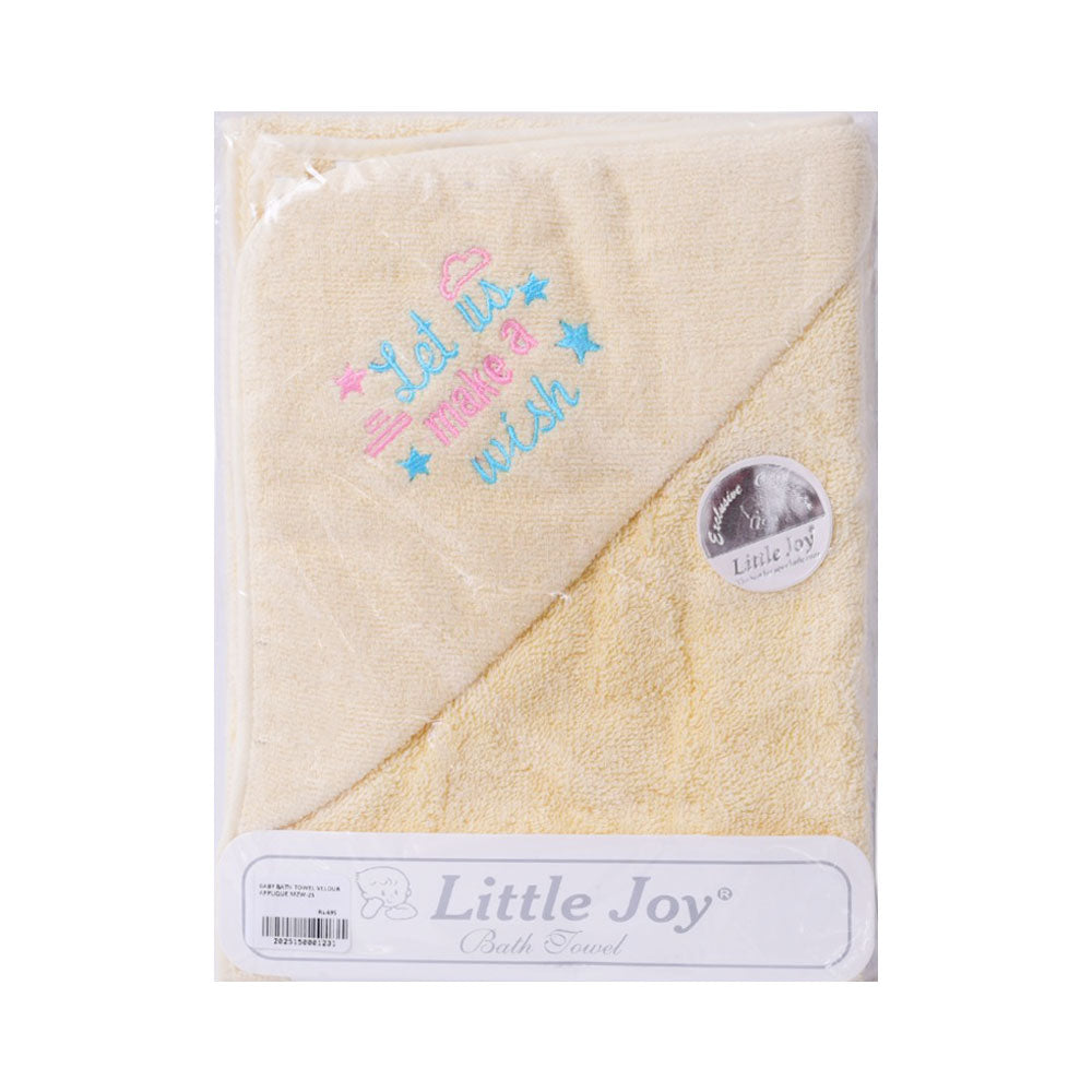 BABY BATH TOWEL VELOUR APPLIQUE MZW-25