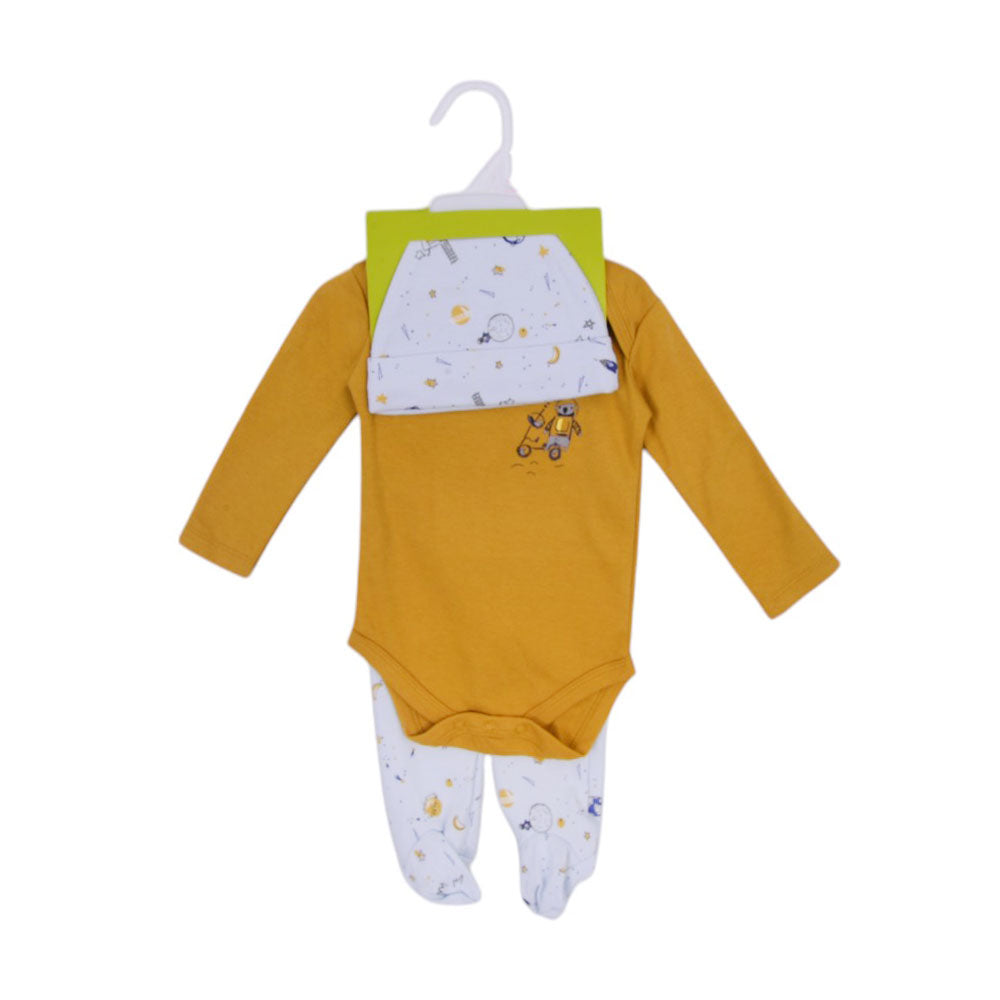 BOYS L/S 3PC PAJAMA SUIT L/W MZS-25 0-3M M&P001