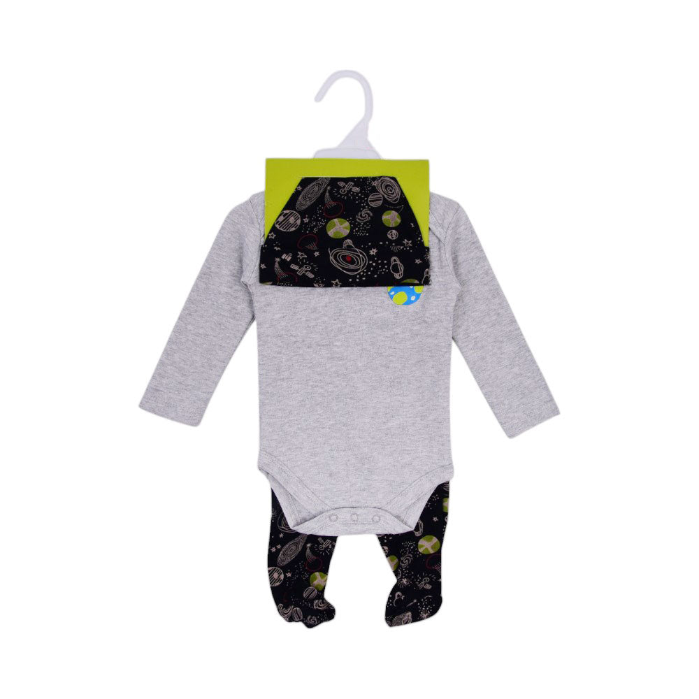 GIRLS L/S 3PC PAJAMA SUIT L/W MZS-25 0-3M M&P003