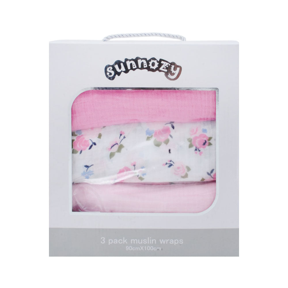 BABY 3PC WRAPPING SHEET COTTON 90X100 MZS-25 MSL06C