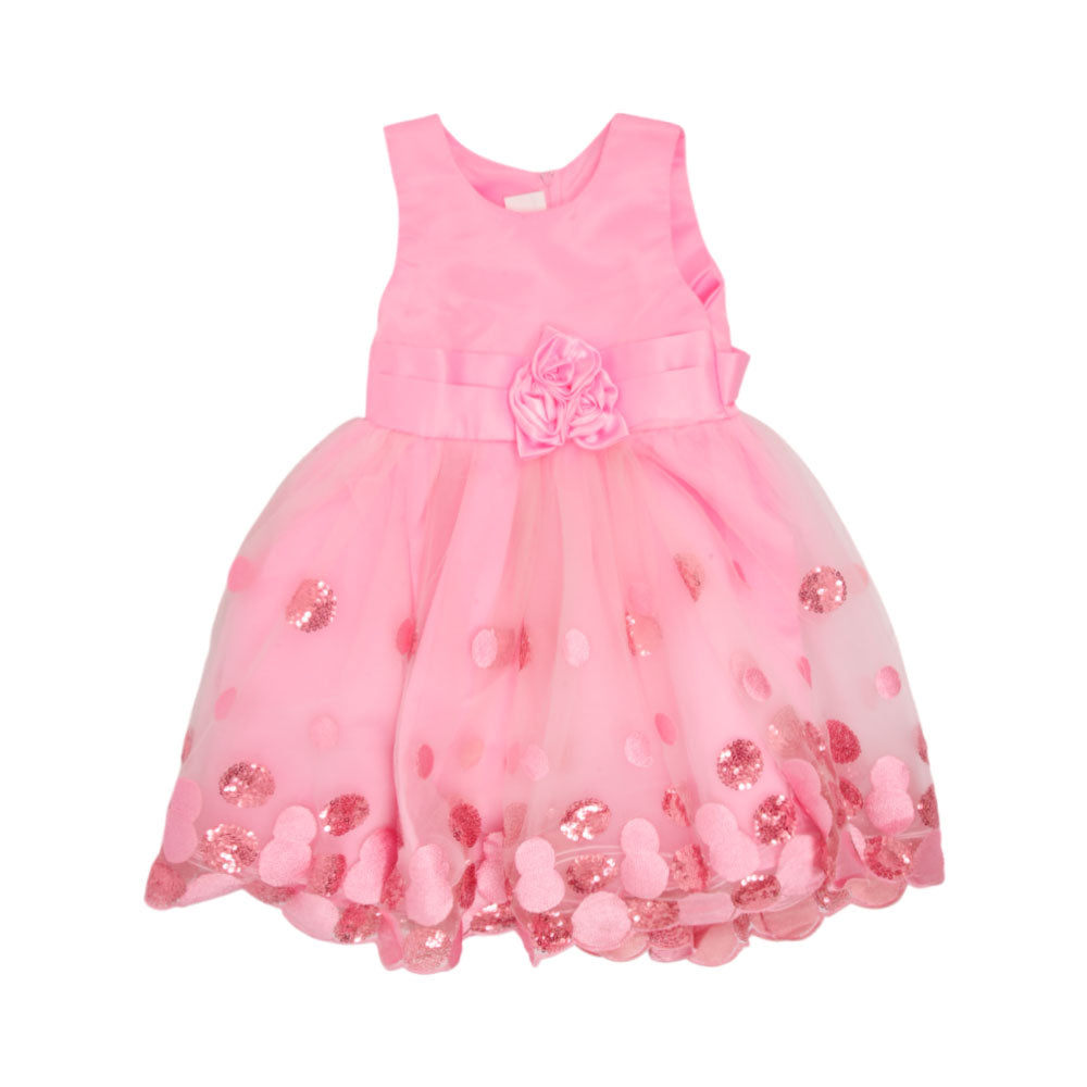 GIRLS S/L FANCY FROCK MZS-25 5-6 YEAR A15 W.G