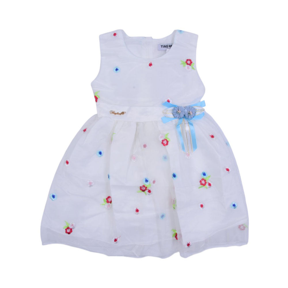 GIRLS S/L FANCY FROCK MZS-25 4-5 YEAR A26 W.G