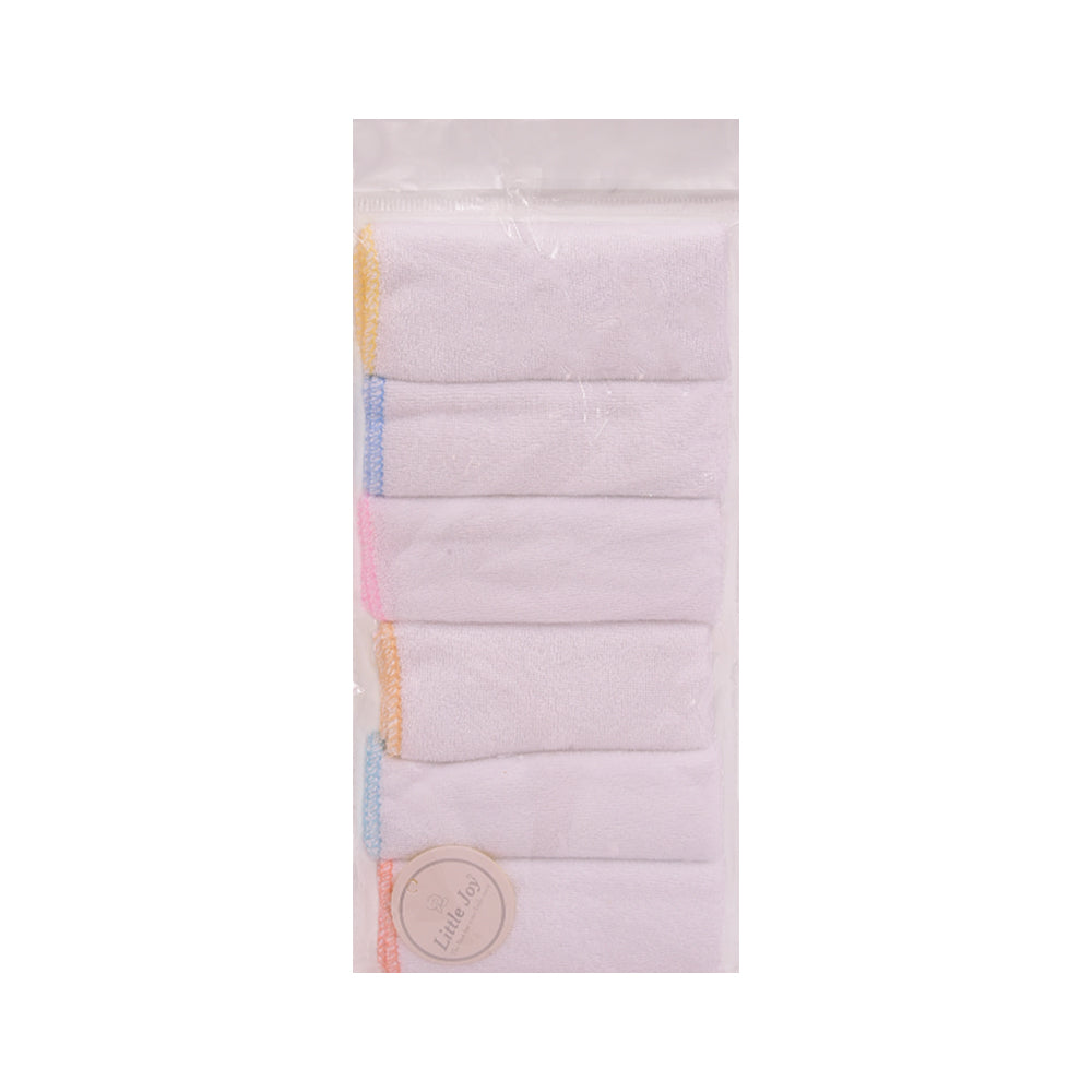 BABY FACE TOWEL PACK OF 6 WHITE MZS-25